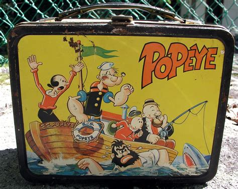 vintage popeye lunch box